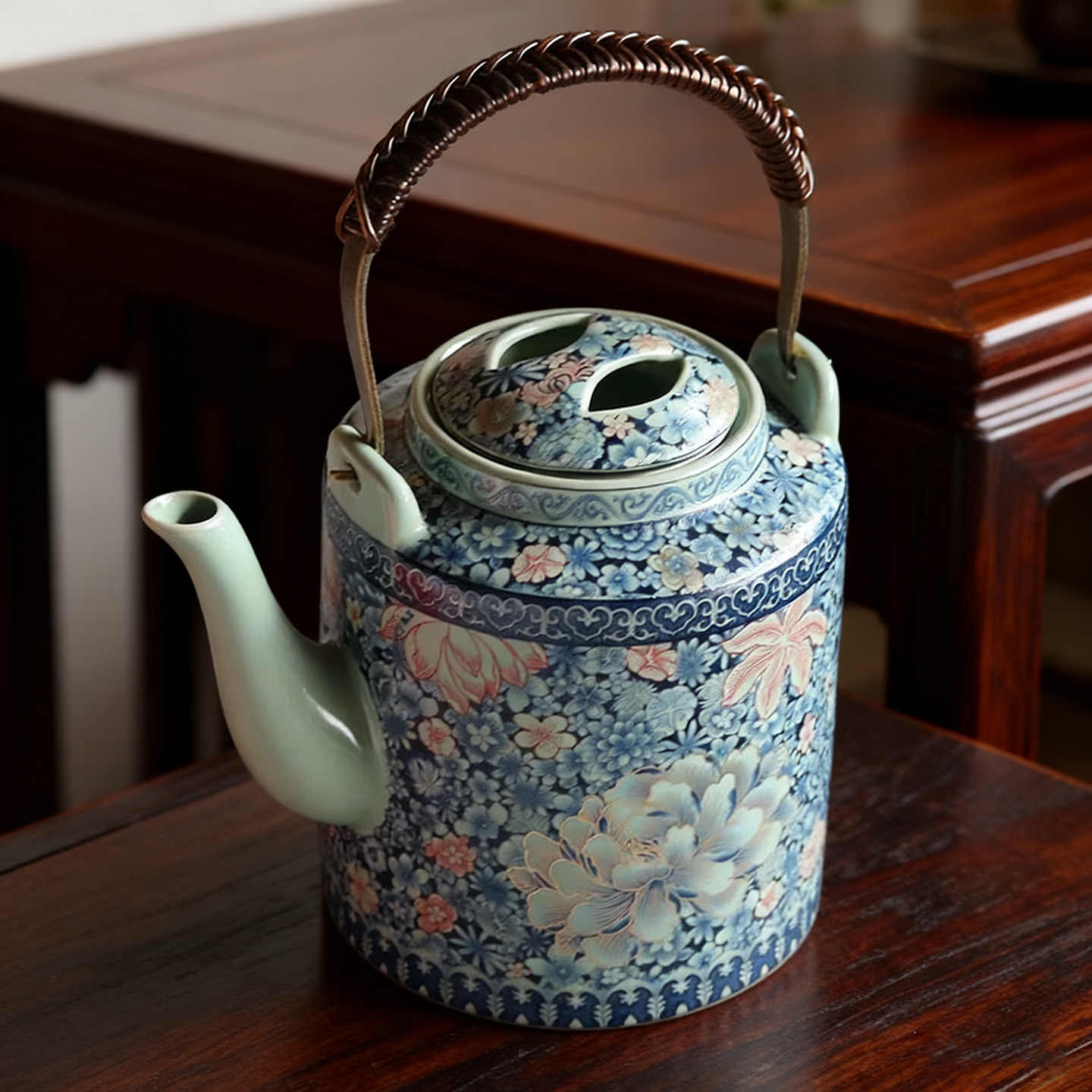 Ru Ware Handled Teapot Large Size For Brewing Tea