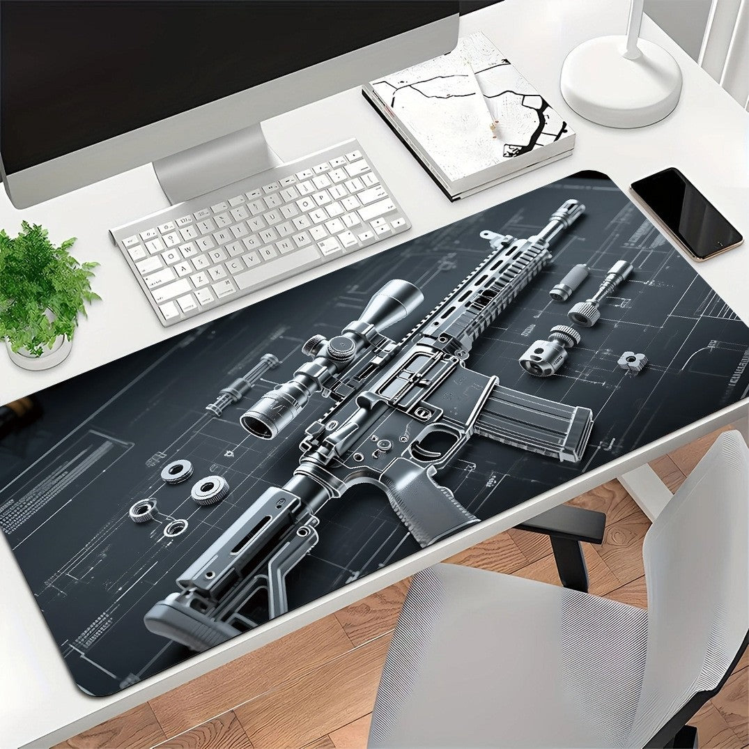 Black One-piece Anti-slip Computer Desk Mat For Office Use