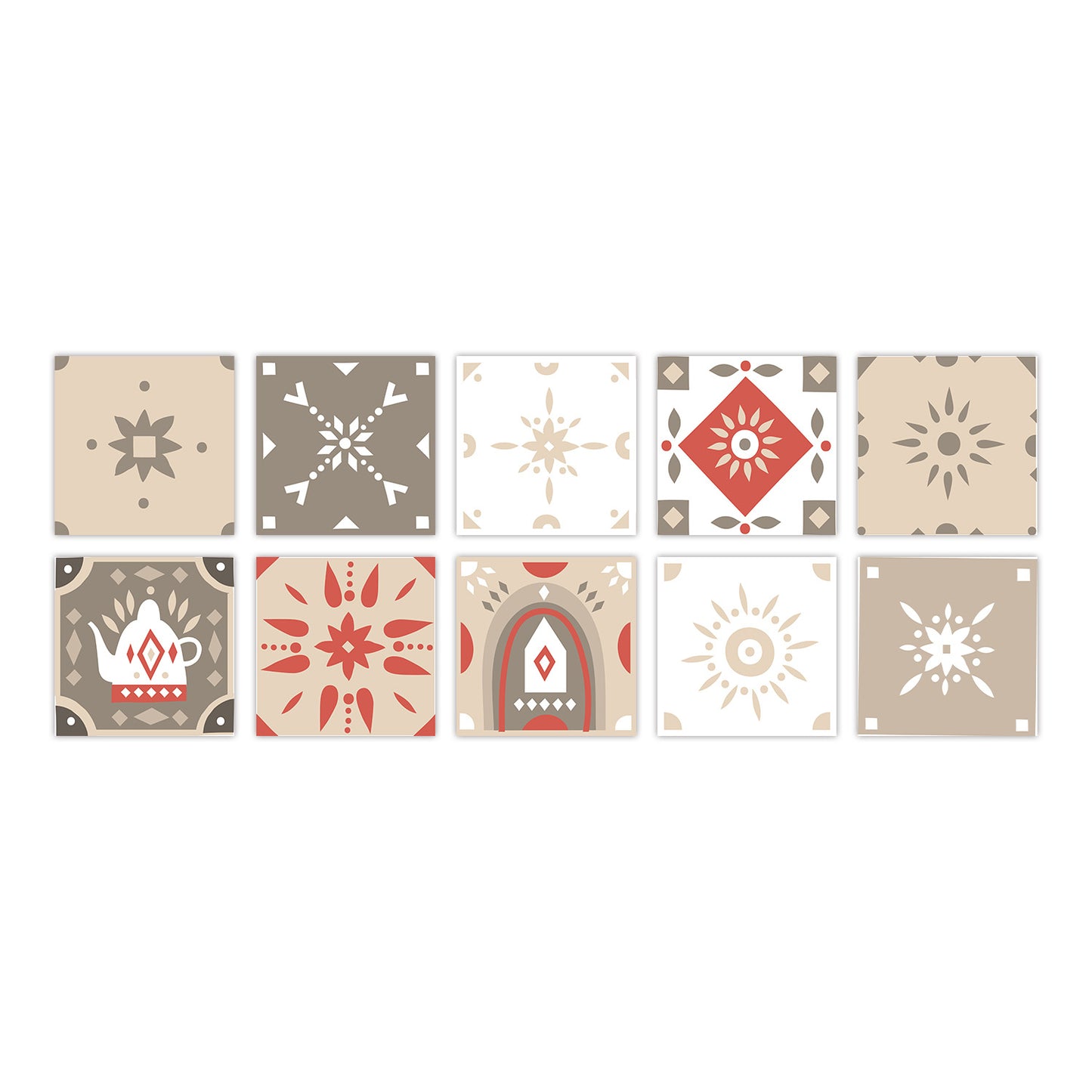 Kitchen Oil- And Water-Resistant Wall Stickers Imitating Tiles