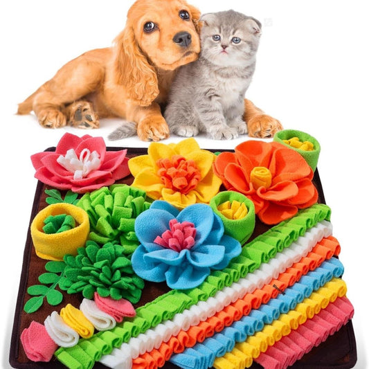 Pet Slow-Feeding Dog Sniffing Cat Feeding Blanket Scent Training Mat Toy