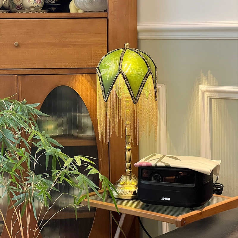 Retro Tassel Lampshade For Study Desk Reading Lamp
