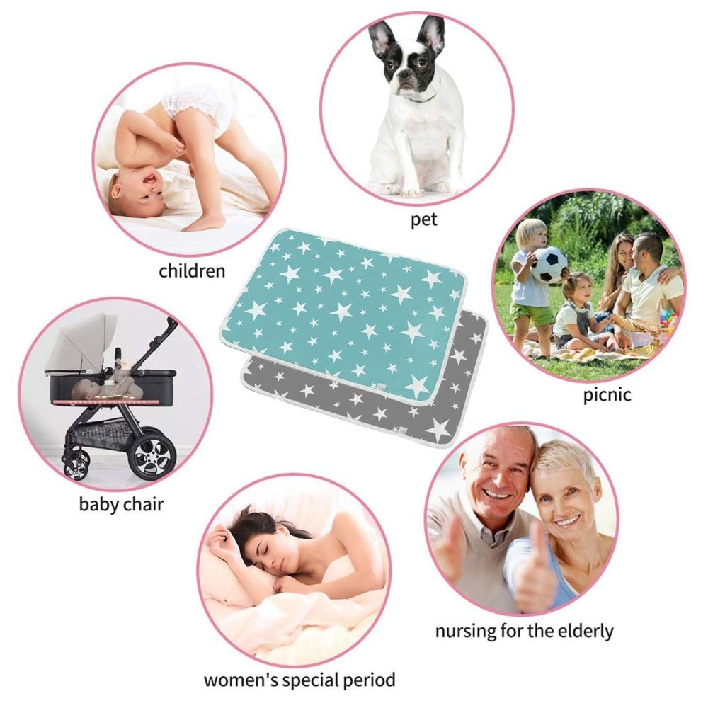 Two-piece Multifunctional Care Pad, 50 X 70 Cm | Thickened, Washable, Leak-proof Pad; Portable Care Pad For Home Use; Pet Pad; Travel Changing Pad