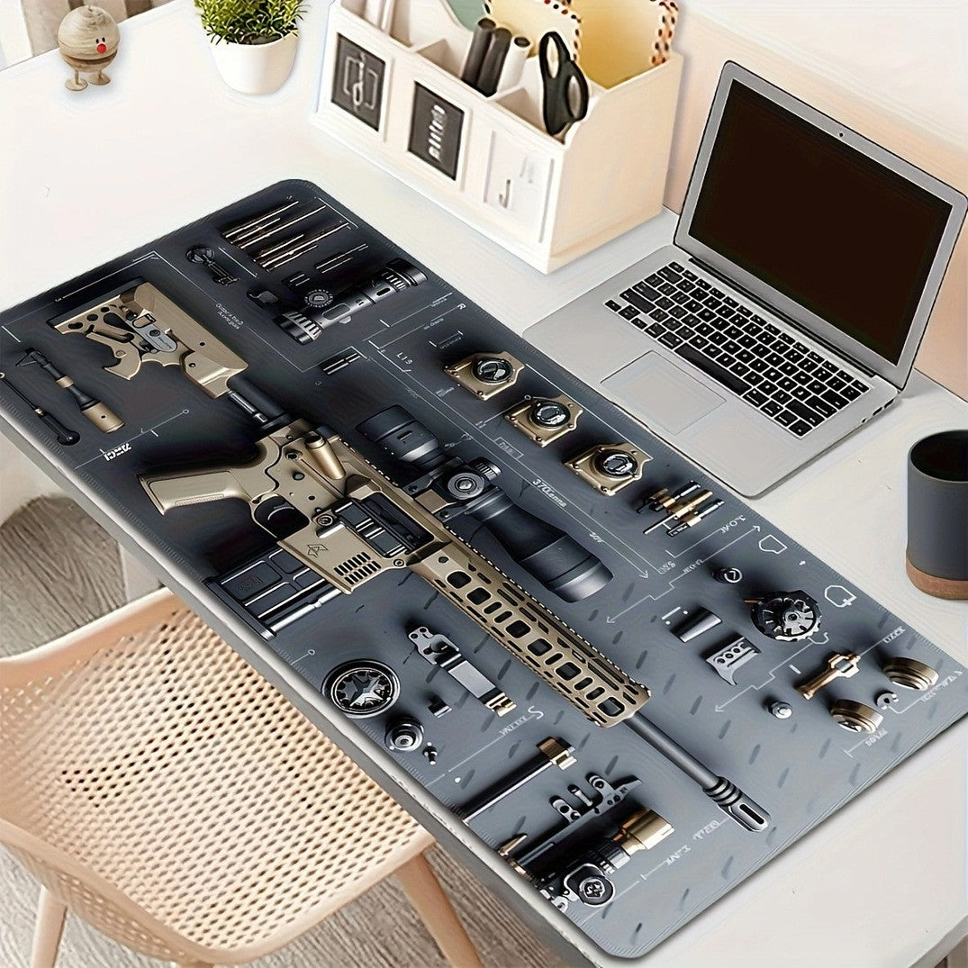 Black One-piece Anti-slip Computer Desk Mat For Office Use