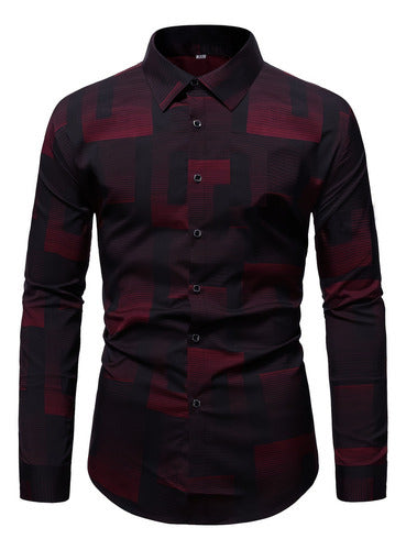 Mens 3D-printed Breathable Fashion Casual Shirt