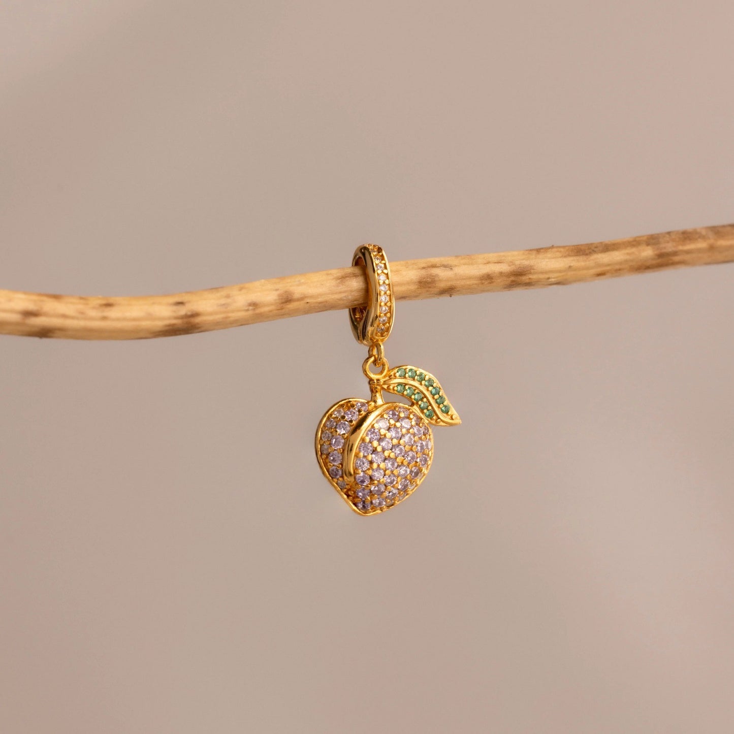 Fruit-themed Fully Diamond-encrusted Pendant Accessories