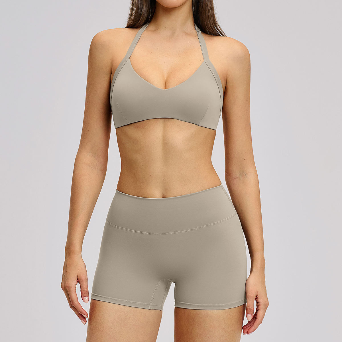 Women's Solid-color Sports Running Fitness Set
