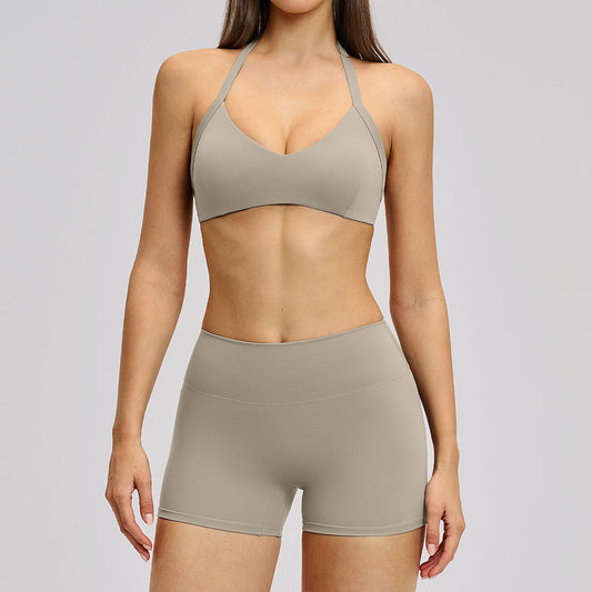 Women's Solid-color Sports Running Fitness Set