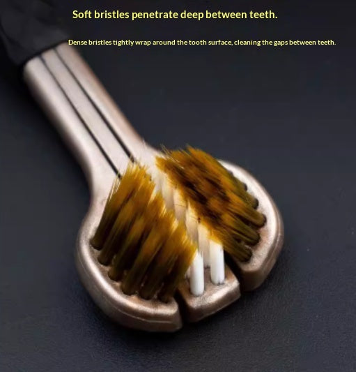 Three-sided Soft-bristle Toothbrush High-end For Interdental Cleaning Gum Care And Tongue Coating Removal