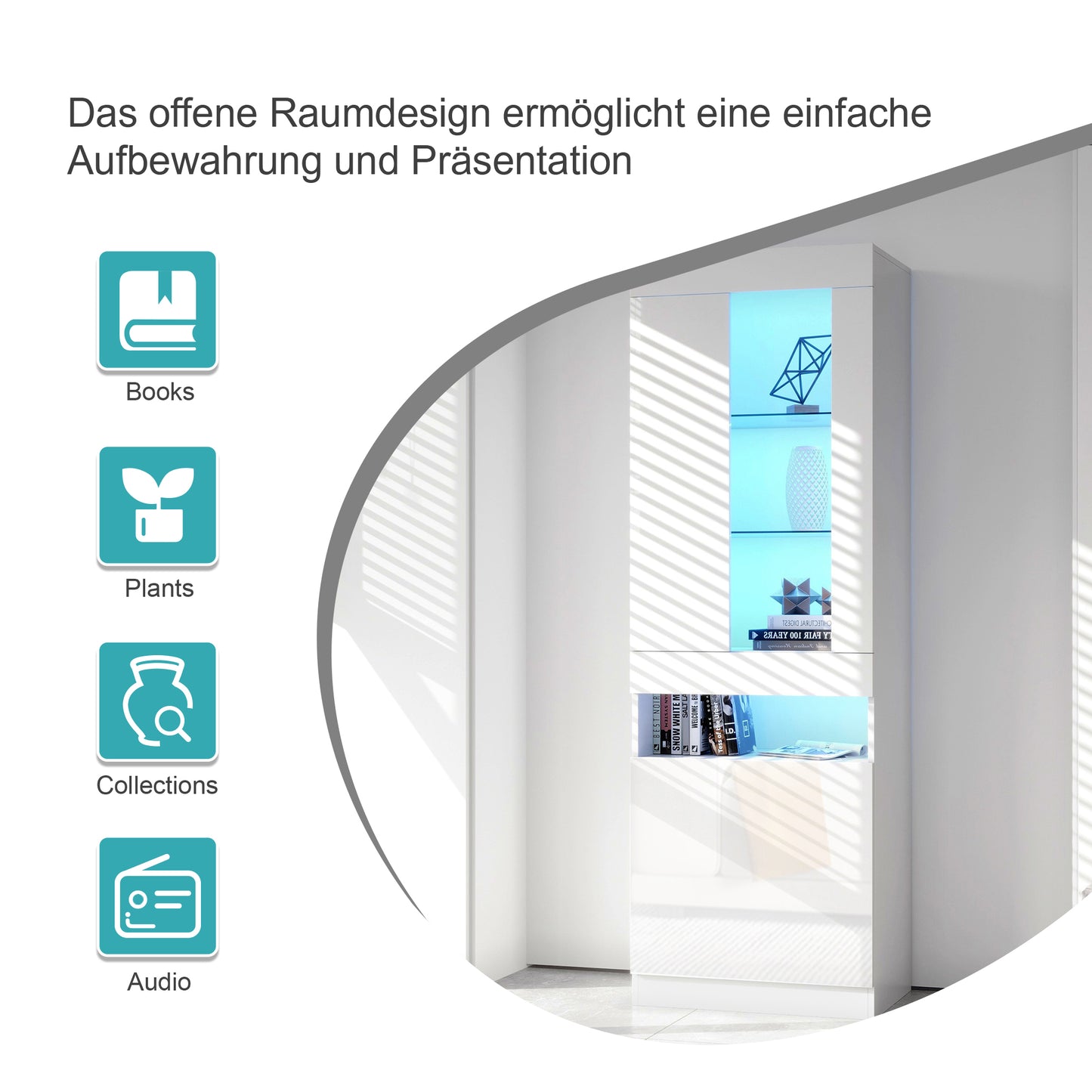 Display Cabinet With LED Lighting Display Cabinet Standing Display Cabinet Storage Display Cabinet Living Room Cabinet White LED Display Cabinet Living Room Wall Units LED Display Cabinets LED Cabinet
