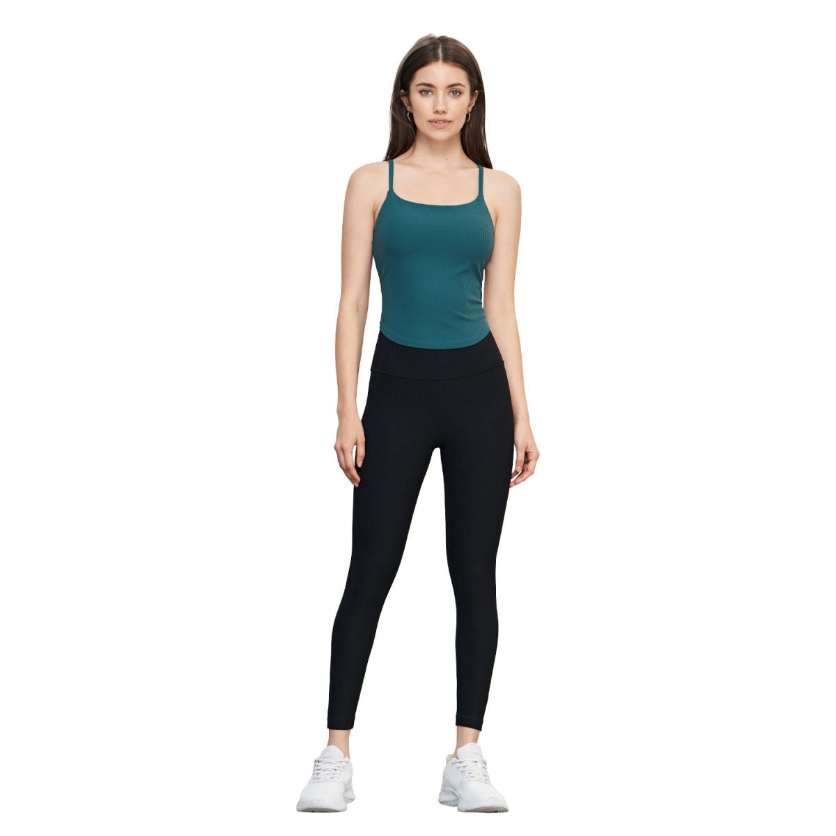 Rib Semi-fixed Cup Yoga Bra Sling Slim Fit Slimming Circular Lower Hem Yoga Jacket