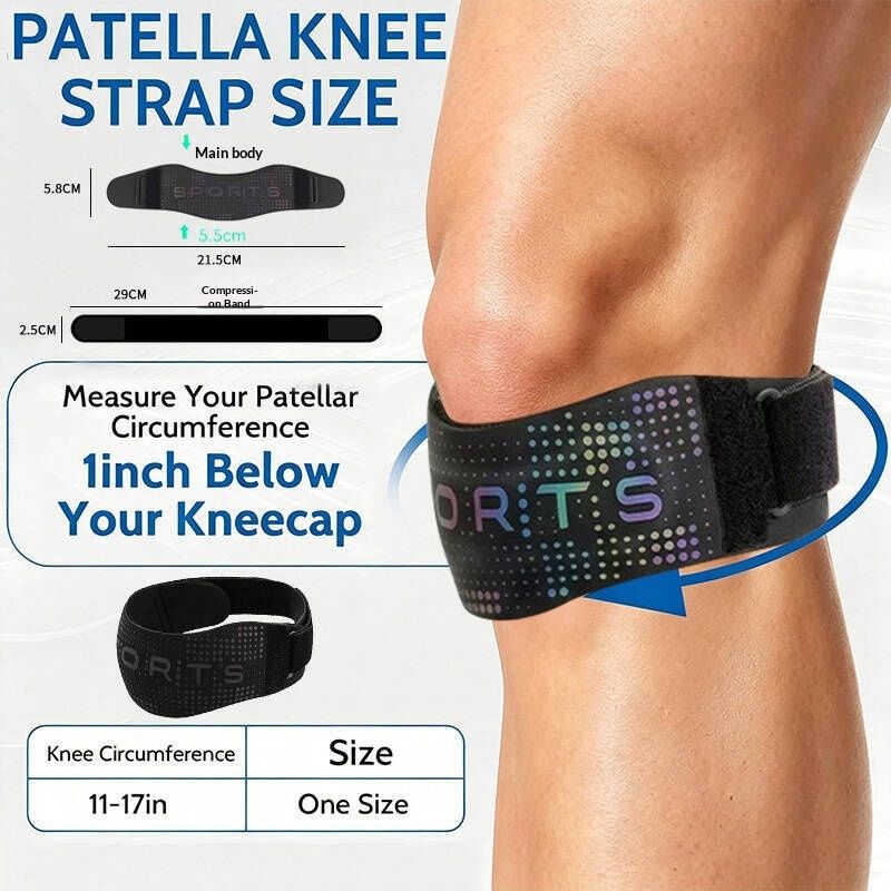 Adjustable Knee Brace Protective Sleeve - Supportive Compression Guard for Sports Injury Recovery and Joint Pain Relief