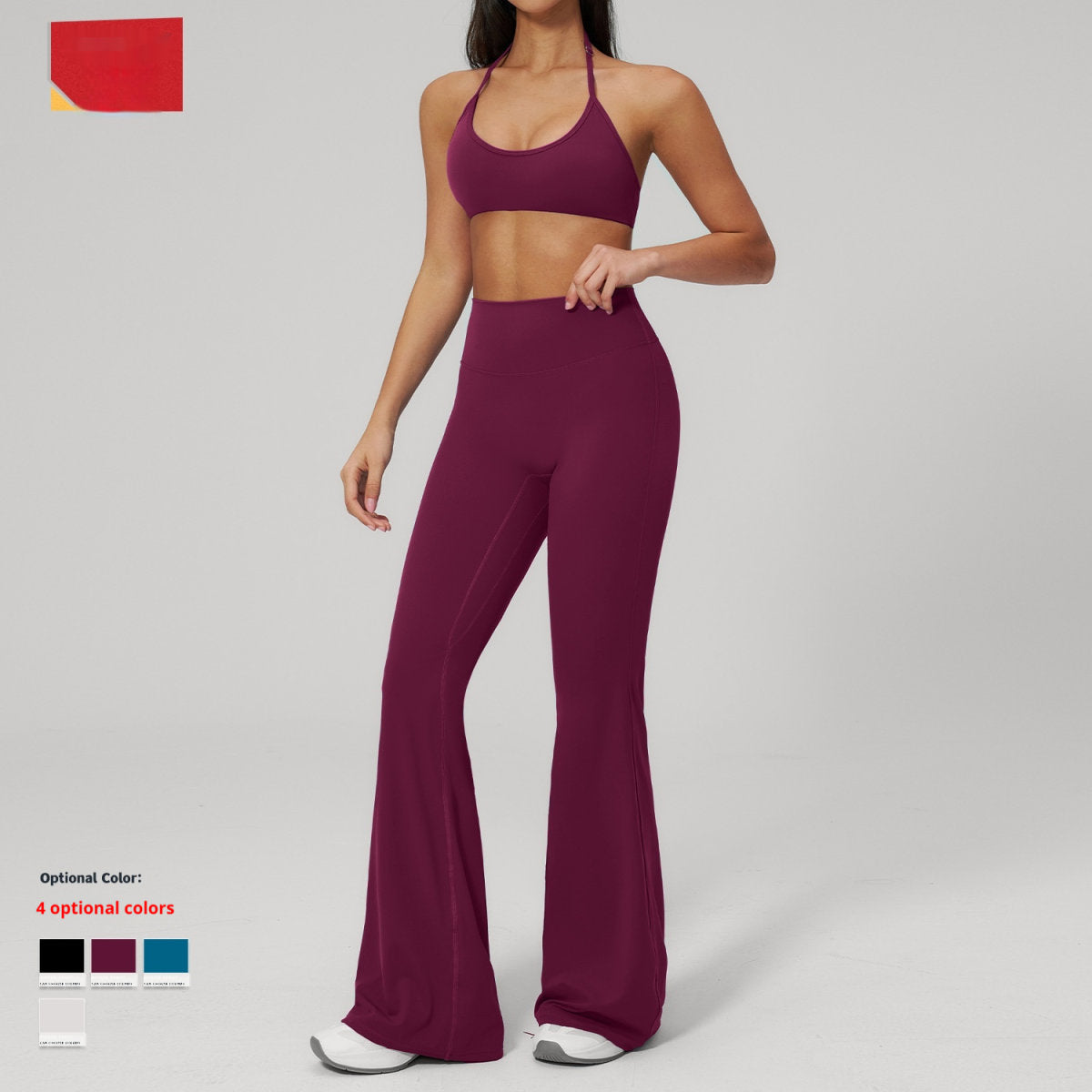 Womens Shockproof Bra And Yoga Outfit Set