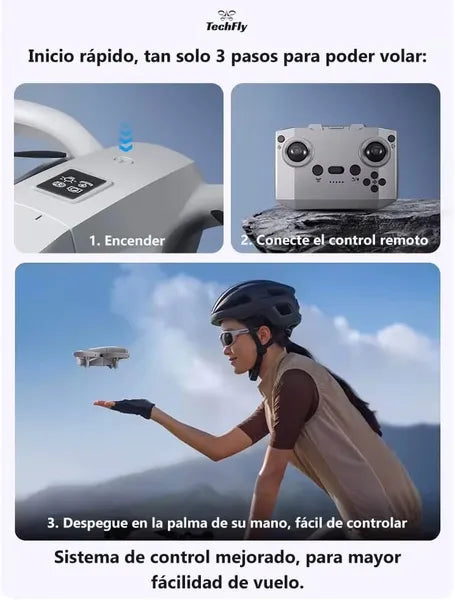 The GT3 Mini Drone Is Equipped With An Adjustable HD Camera (180°), Real-time FPV, Automatic Obstacle Avoidance, Propeller Protection Suitable For Children, Mobile App Control, And One-key Takeoff/lan