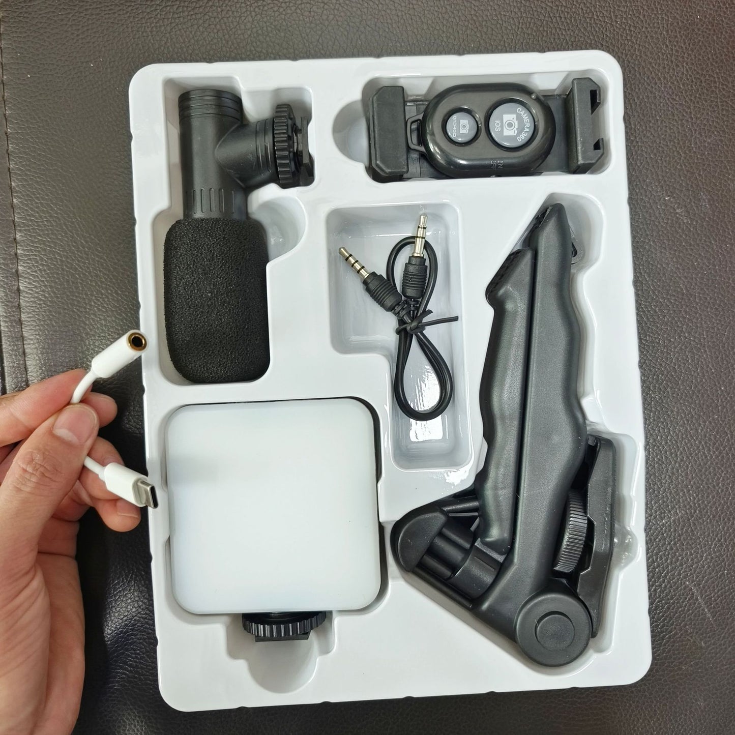 Multi-functional Desktop Beauty Leg Pocket Fill Light With Microphone Set