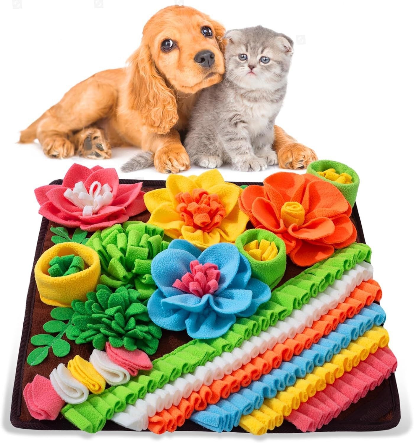Pet Slow-Feeding Dog Sniffing Cat Feeding Blanket Scent Training Mat Toy