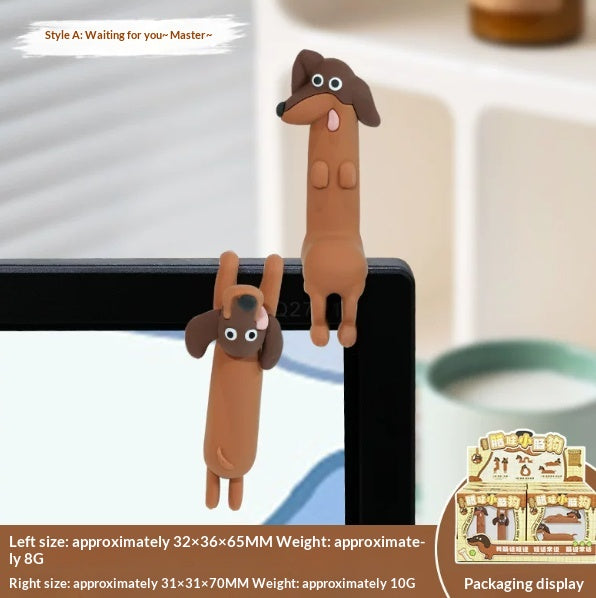 Cured meat flavored Little dog Computer Perching Ornament
