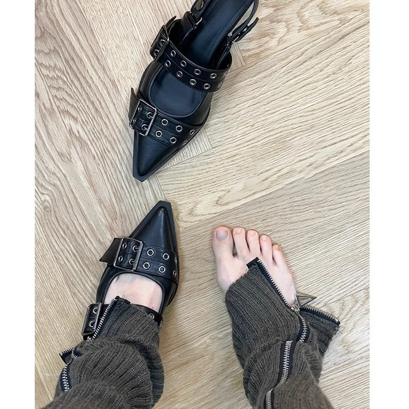 French-style Korean Sweet-and-cool Pointed-toe Mary Jane Shoes