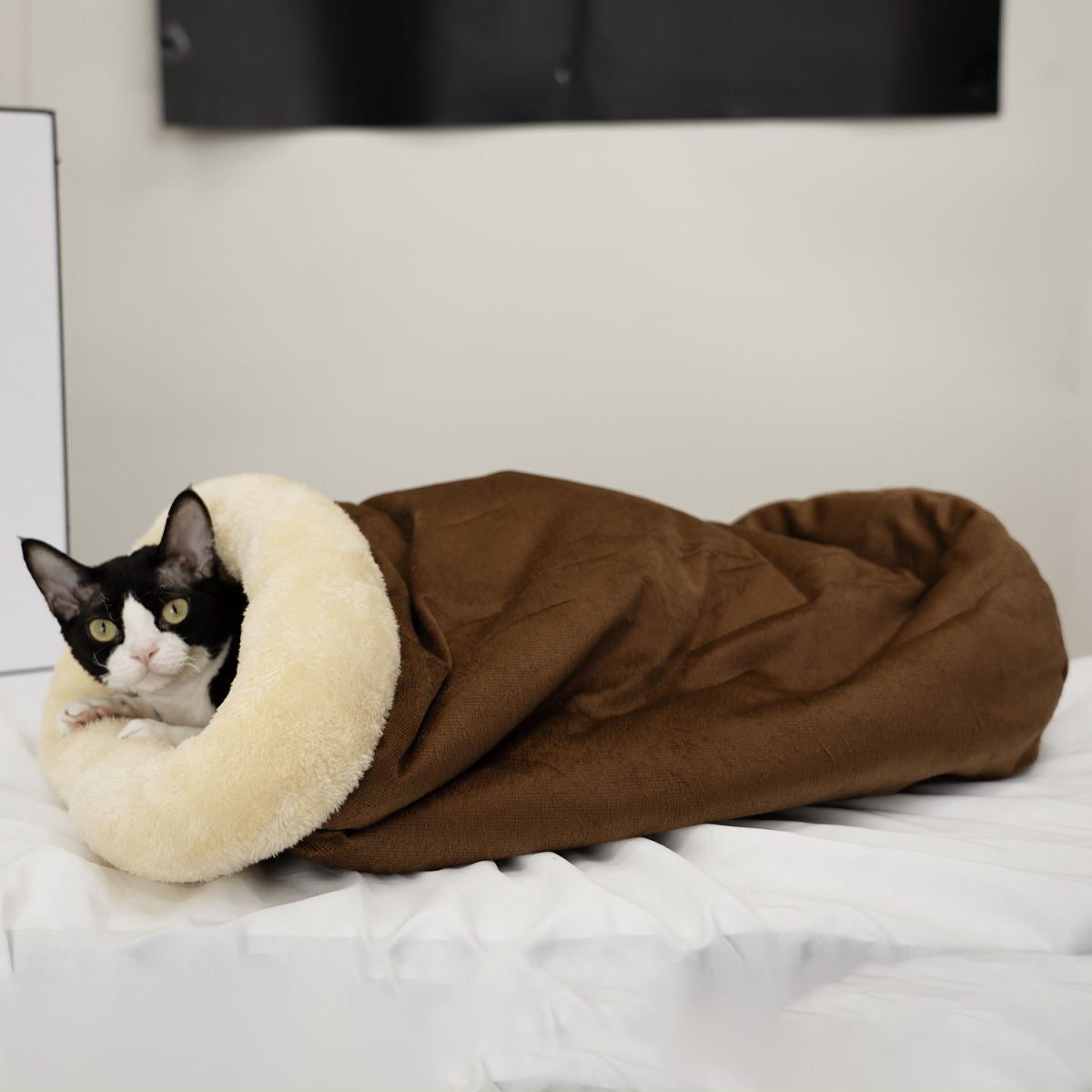 Pet Bed Winter Fleece-Lined Warm Cat Bed