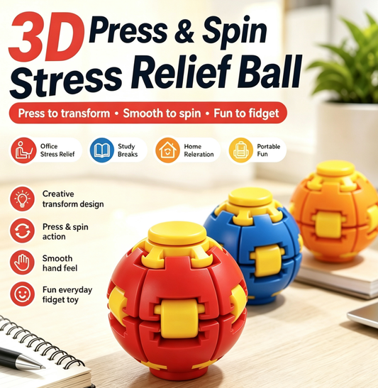 HelixCore Spiral Rotating Fidget Ball, 3D Printed Finger Spinning Stress Relief Fidget Spinner, Hand Grip Strength Training Squeeze Toy, Ideal Holiday Gift For Kids & Adults