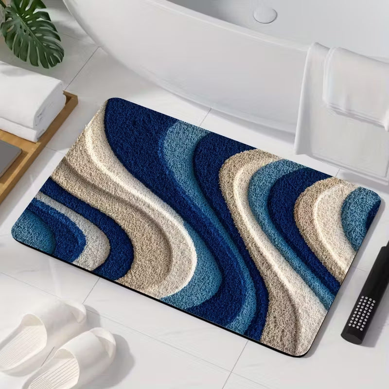 3D Visual Colorful Diatomaceous Earth Bath Mat For The Bathroom