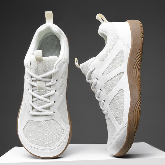 Plus-size Cushioned Breathable Mesh Sneakers With A Wide Toe Box For Outdoor Use