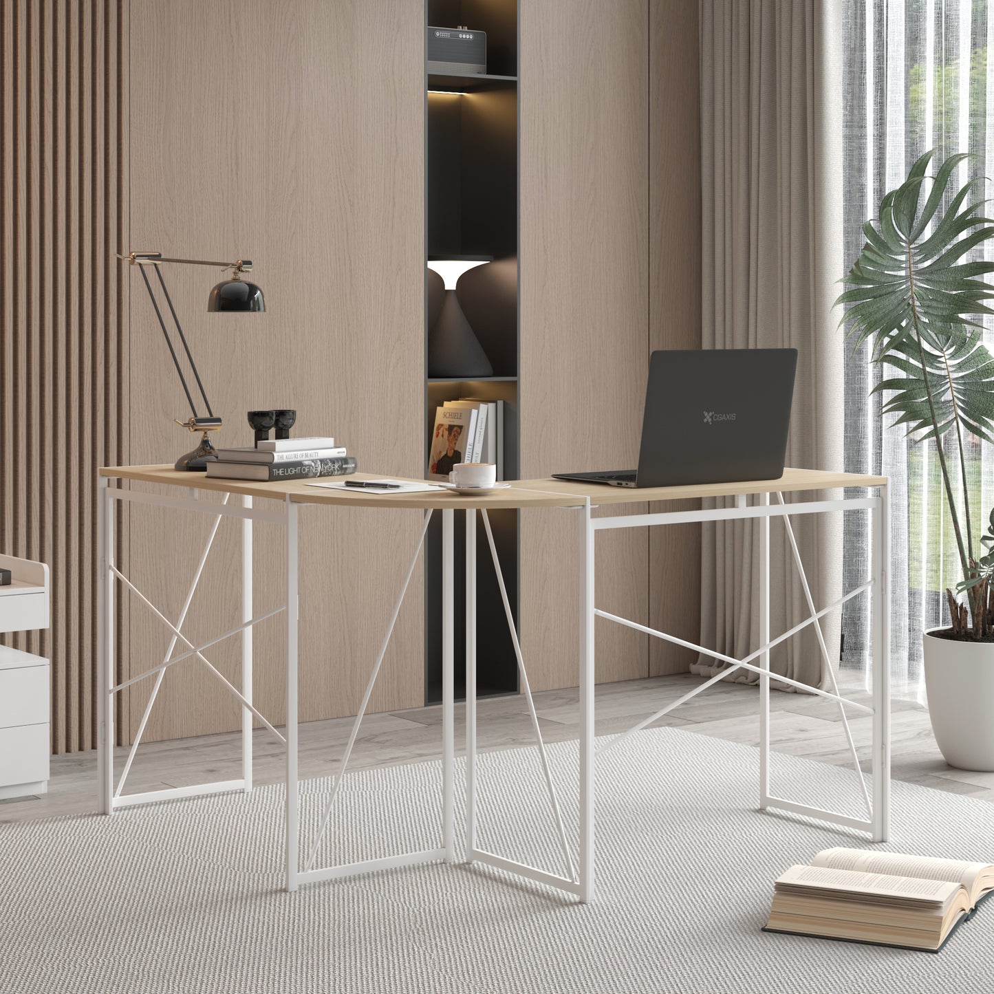 Modern Design L-Shaped Desk Corner Computer Desk PC Laptop Computer Table Study Desk Home Office