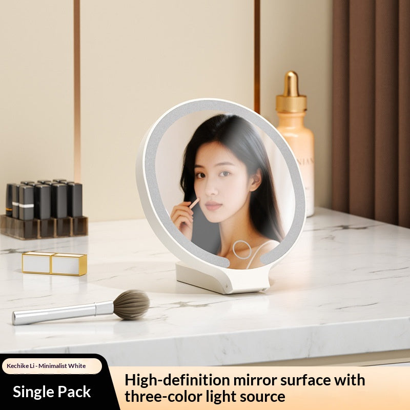 Portable Handheld LED Makeup Mirror With Light