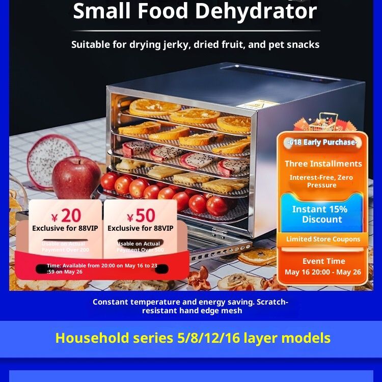 Foodstuff Dryer Pet Snacks Fruit Dehydrator Dried Fish Chicken Breast Fruit Air Dryer