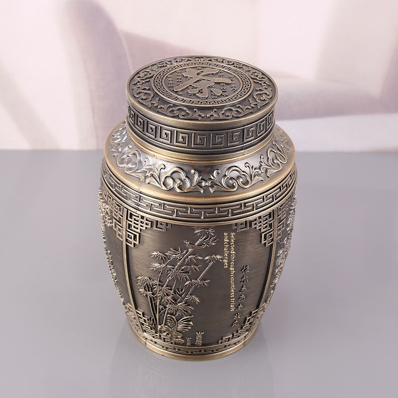 Creative Metal Tea Canister For Home Living Room
