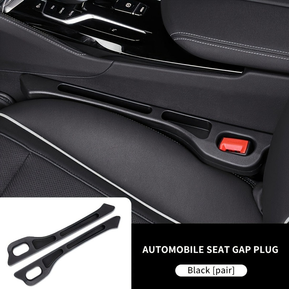 New Car Seat Gap Filler Strip, Seam Filler, Edge Sealant, Leak-proof, Anti-drop, Storage Car Interior Accessories---black