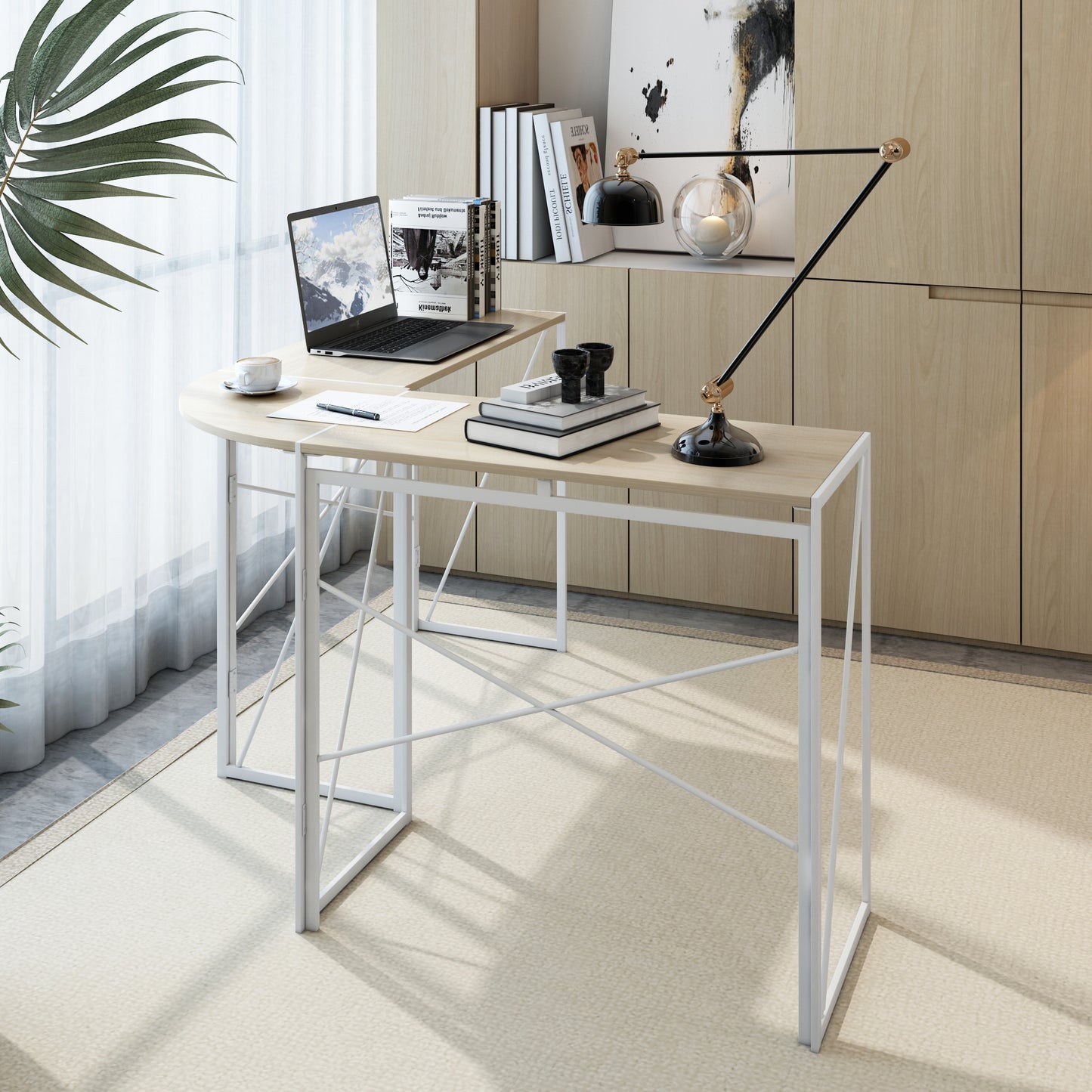 Modern Design L-Shaped Desk Corner Computer Desk PC Laptop Computer Table Study Desk Home Office