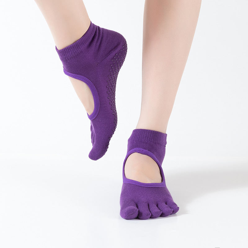 Full Toe Backless Yoga Women's Five Fingered Socks