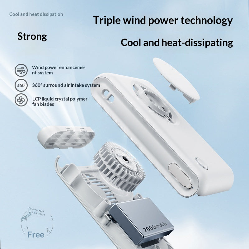 Waist-mounted Fan With A USB Charging Porthigh-output Portable Handheld Fan For Outdoor Use