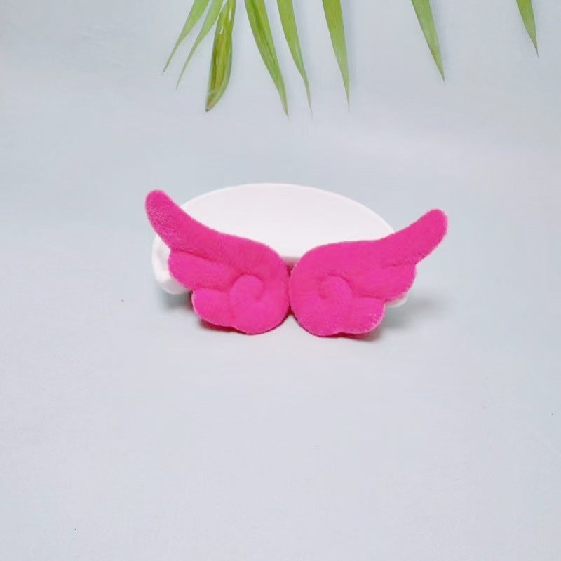 Cute Double-sided Plush Angel Wings DIY Accessories Hair Clips Barrettes Cake Toppers Toy Decoration Materials
