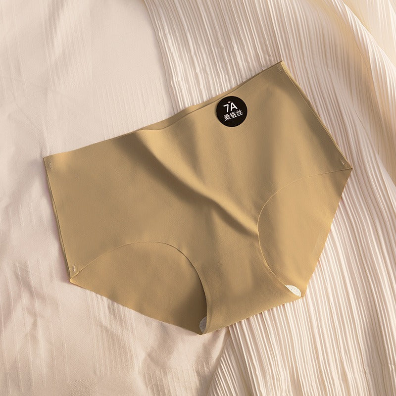 Yoga Fitness Silk Antibacterial Crotch Seamless Underwear