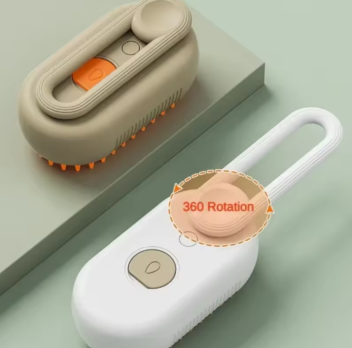 Cat Dog Pet Spray Massage Brush 3 In 1 One Button Steam Spray Folding Rotatable Floating Hair Bath Hair Removal Brush Comb