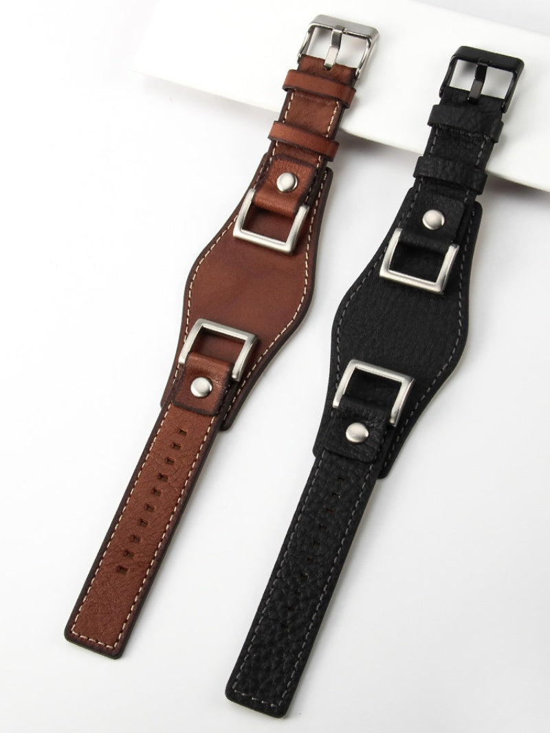 Replacement Fossil Watch Accessories Vintage-style Tray With 24mm Cowhide Leather Strap