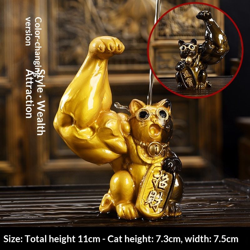Money Cat Color-Changing Tea Pet Ornament
