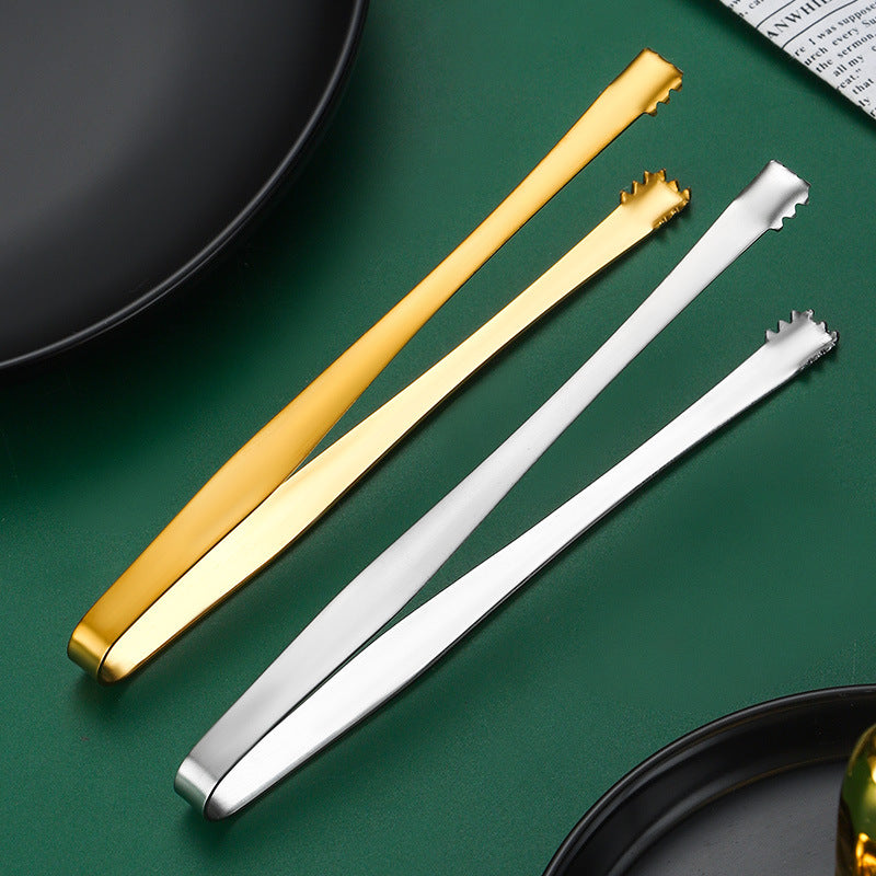 Stainless Steel Non-Slip Ice Tongs Food Tongs