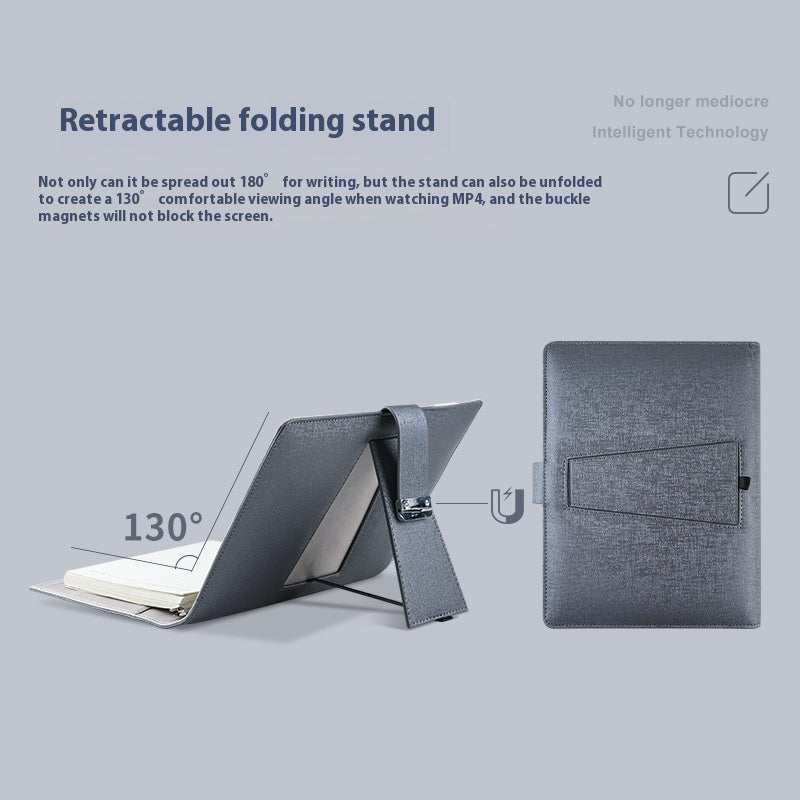Multifunctional Video Playback Notebook Fingerprint Lock Wireless Charging Notepad