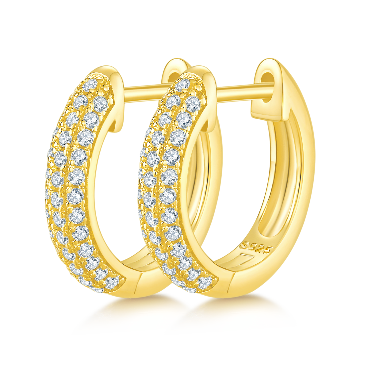 74pcs Moissanite S925 Sterling Silver Huggie Hoop Earrings For Women 15mm 2.8mm Platinum Plated GRA Certificate Gift Box 3 Colors Hypoallergenic