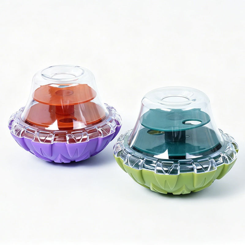 Cat Stress-relief Toy Roly-poly Food Dispenser