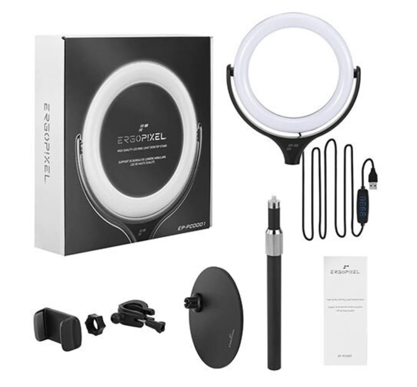 8 LED Ring Light Dimmable Lighting Kit Phone Selfie 40cm Tripod Makeup Live Lamp
