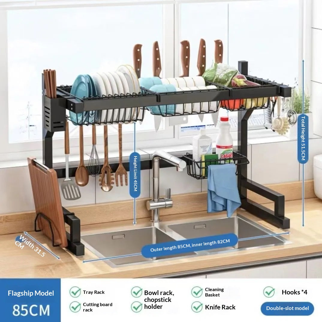 Multi-functional Home Kitchen Storage Rack Dish And Chopstick Draining Rack