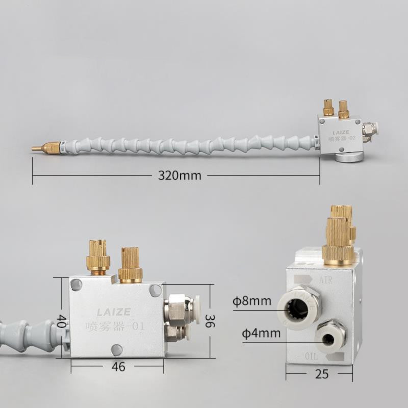Cooling Pneumatic Dust Removal Assembly Lubricator