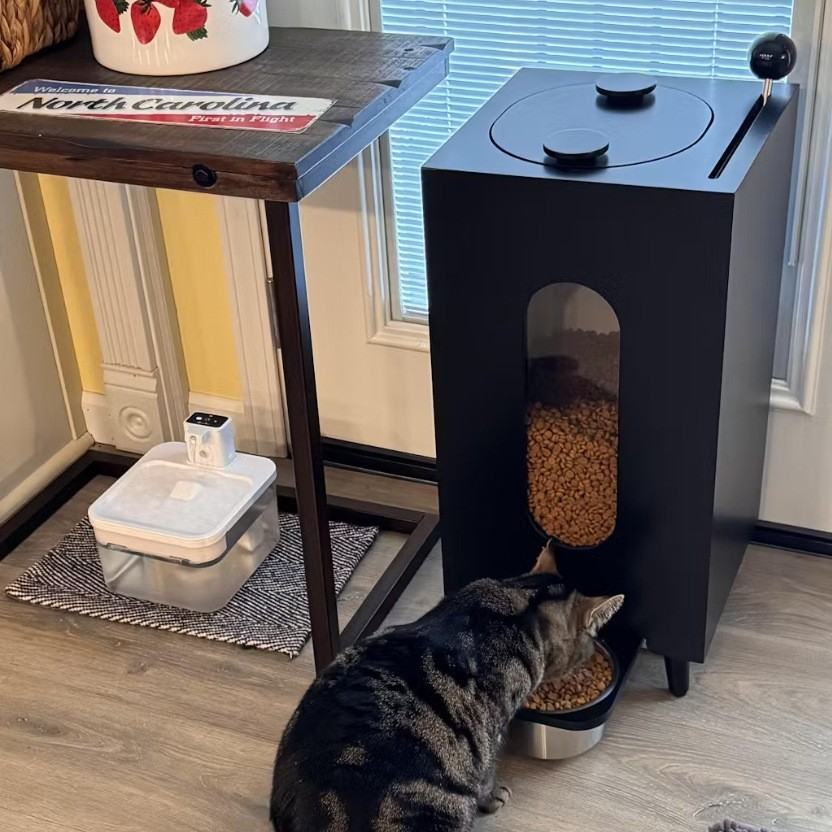 Wooden Pet Feeder Large Capacity
