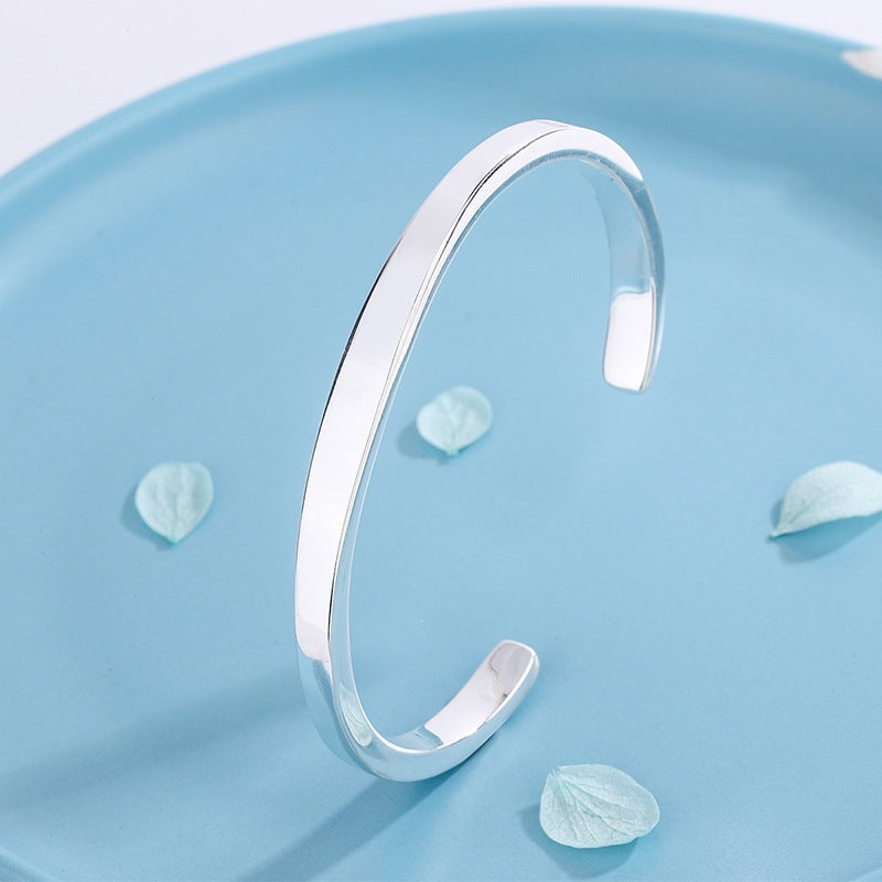 Simple Korean-style Solid Plain Bracelet For Women