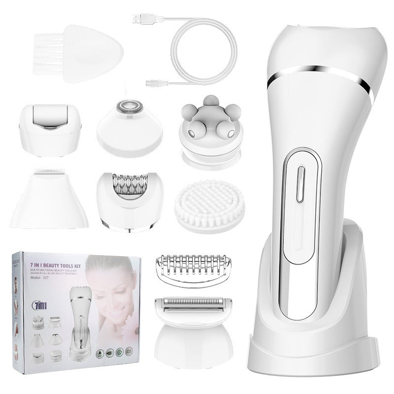 7-in-1 Multifunctional Hair Trimmer Includes A Hair Remover Foot File And Shaving Blade Set