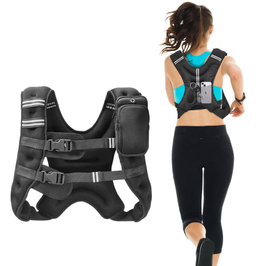 Gewichtsweste 7,32 Kg Mit Reflektierendem Streifen, Verstellbare Schnalle, Körpergewichtsweste Für Männer Und Frauen, Trainingsgerät Für Krafttraining Laufen Joggen Fitness Gewichtsverlust