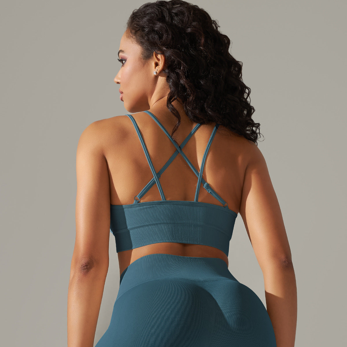 Seamless Knitted Beauty Back Yoga Clothes Running Workout Bra